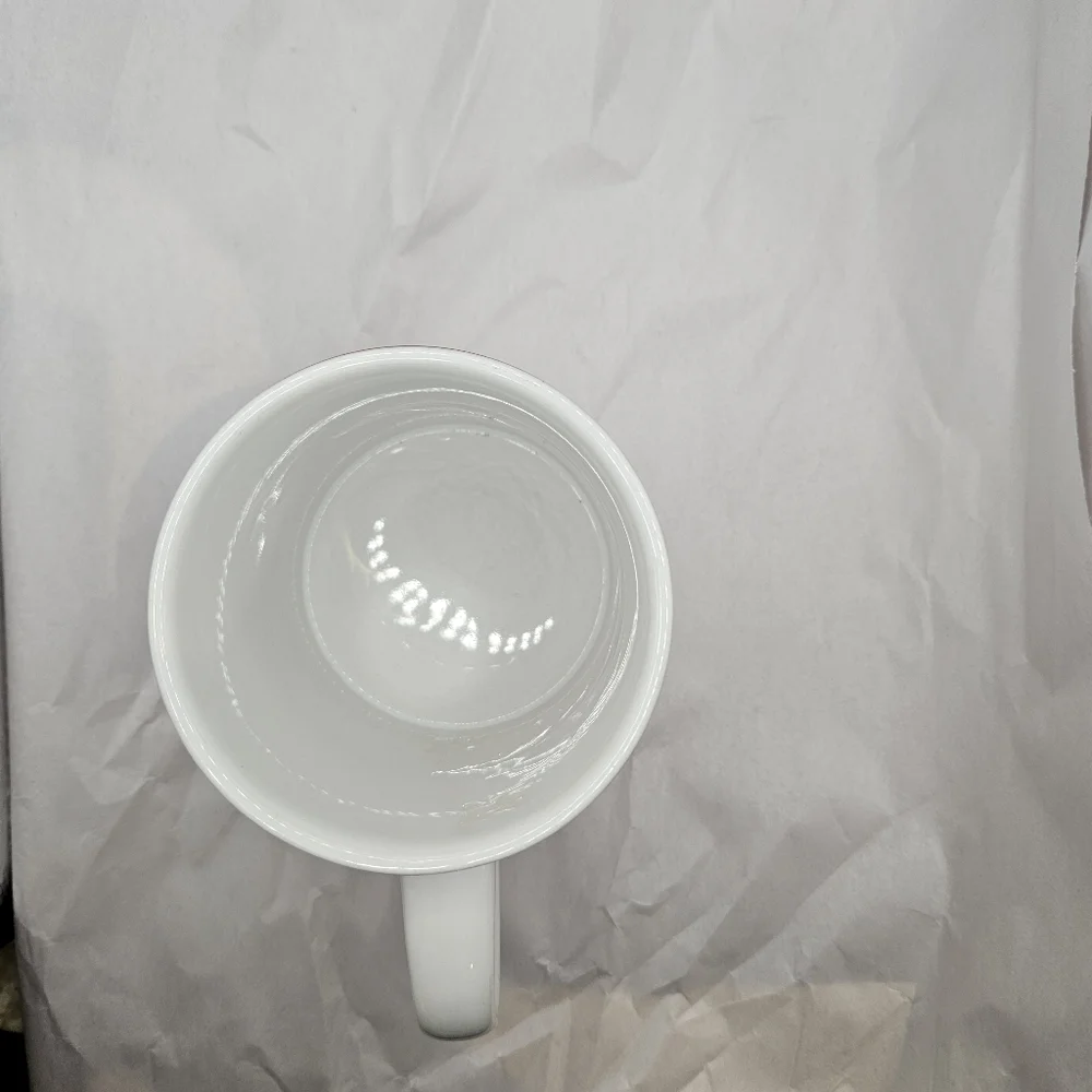 Williams Sonoma White and Brown Dog In Sweater Mug